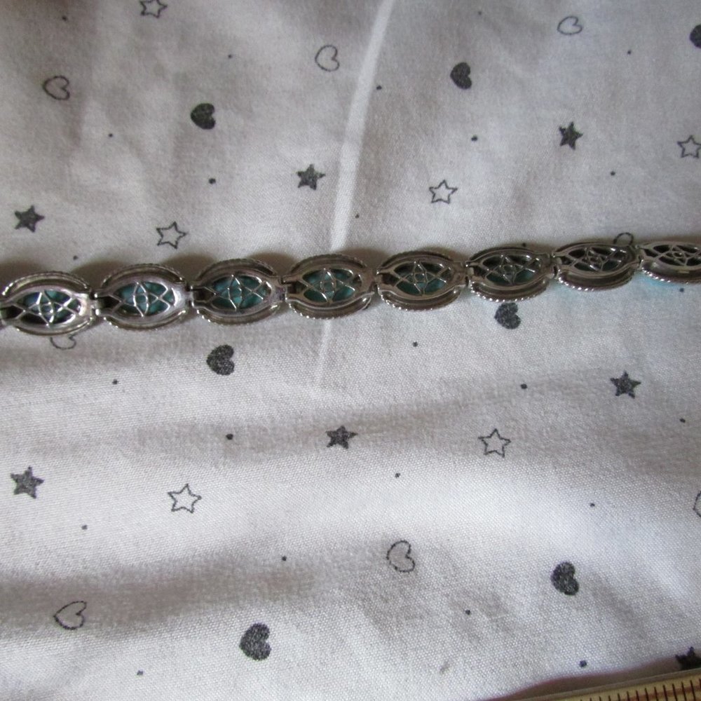 Blue turquoise line Bracelet - Picture 6 of 8